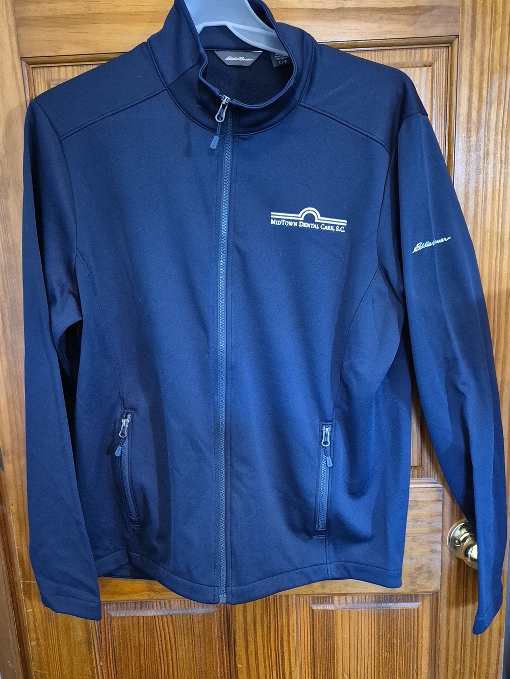 Eddie Bauer Navy Lightweight Full-Zip Shirt Jacket